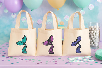 Mermaid Party Favor Bags - Perfect for Mermaid Themed Parties! - Set of Three Bags