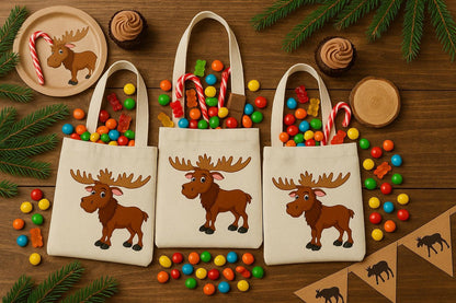 3 Moose Treat Bags, Moose Gift Bags, Moose Goodie Bags, Moose Party Bags, Moose, Moose Party, Moose Bags, Moose Baggies, Moose Party Decor