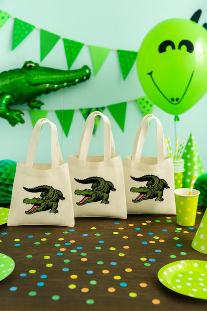 Alligator Party Favor Bags - Perfect for Alligator Themed Parties! - Set of Three Bags