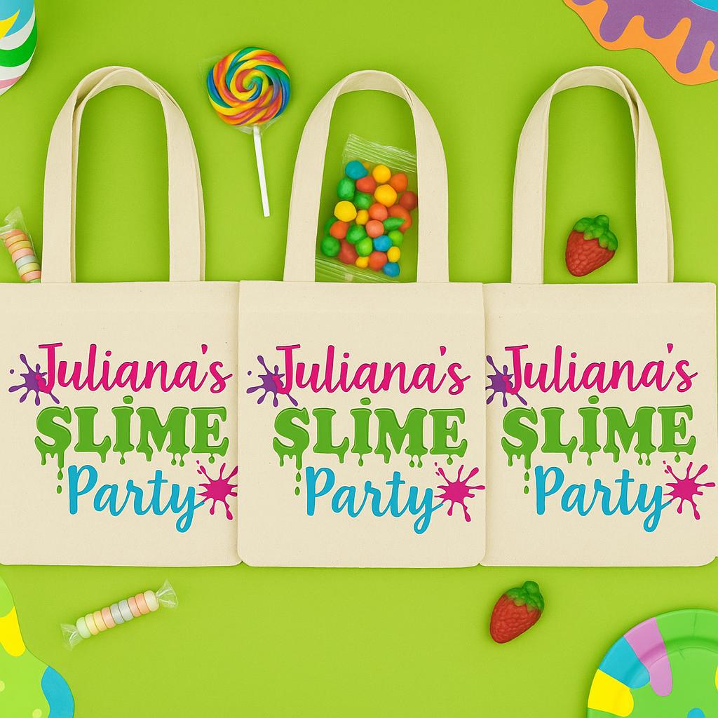 Personalized Slime Party Favor Bags – Cotton Goody Bag