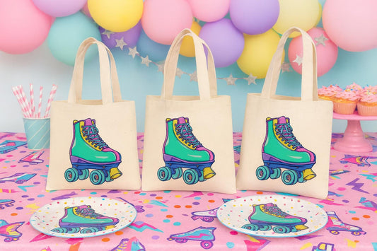 3 Roller Skating Party Favor Bags