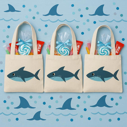 Shark Party Favor Bags - Perfect for Shark or Ocean Themed Parties! - Set of Three Bags