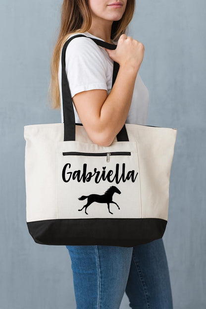 Personalized Horse Tote Bag