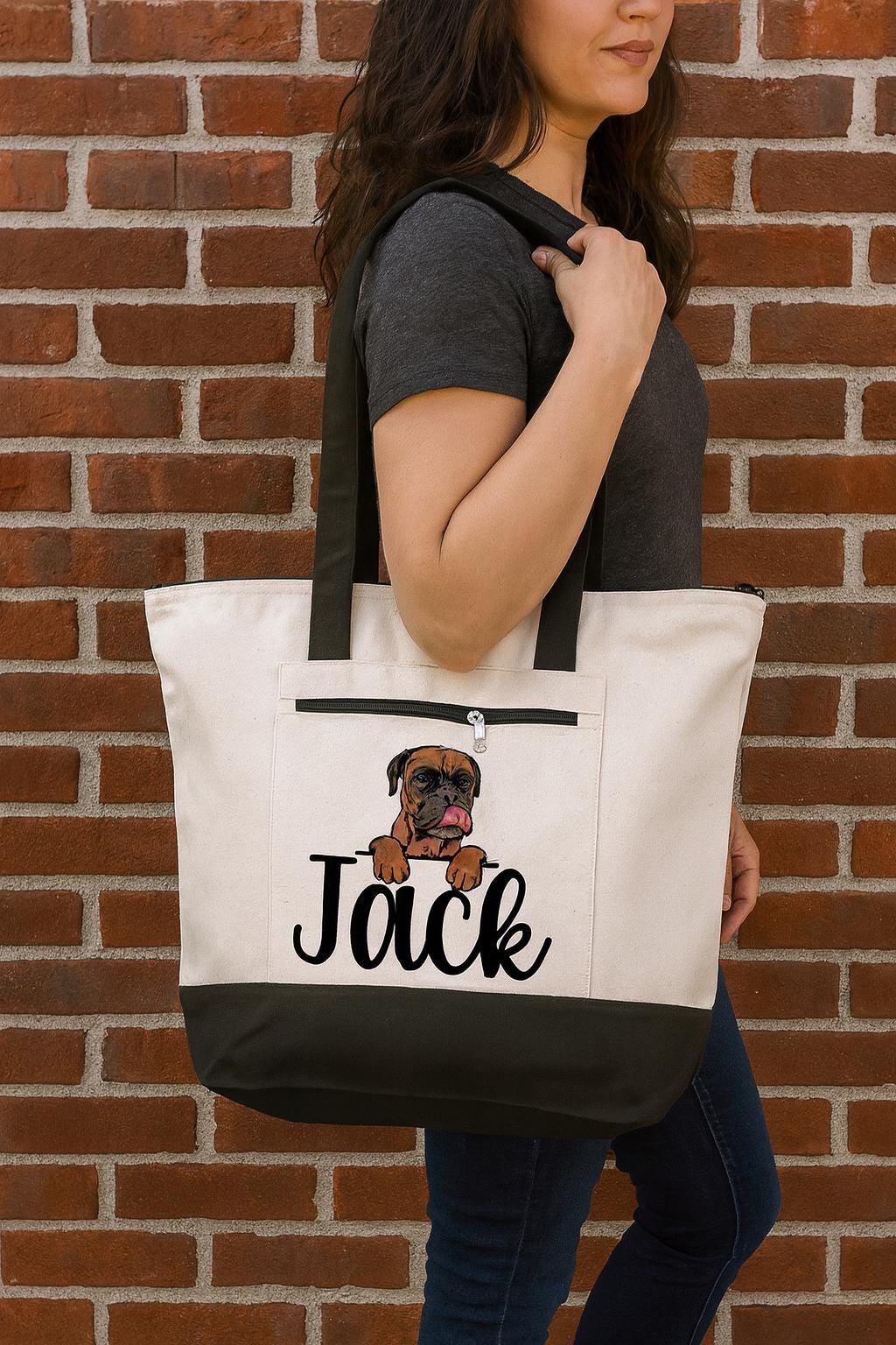 Personalized Boxer Tote Bag