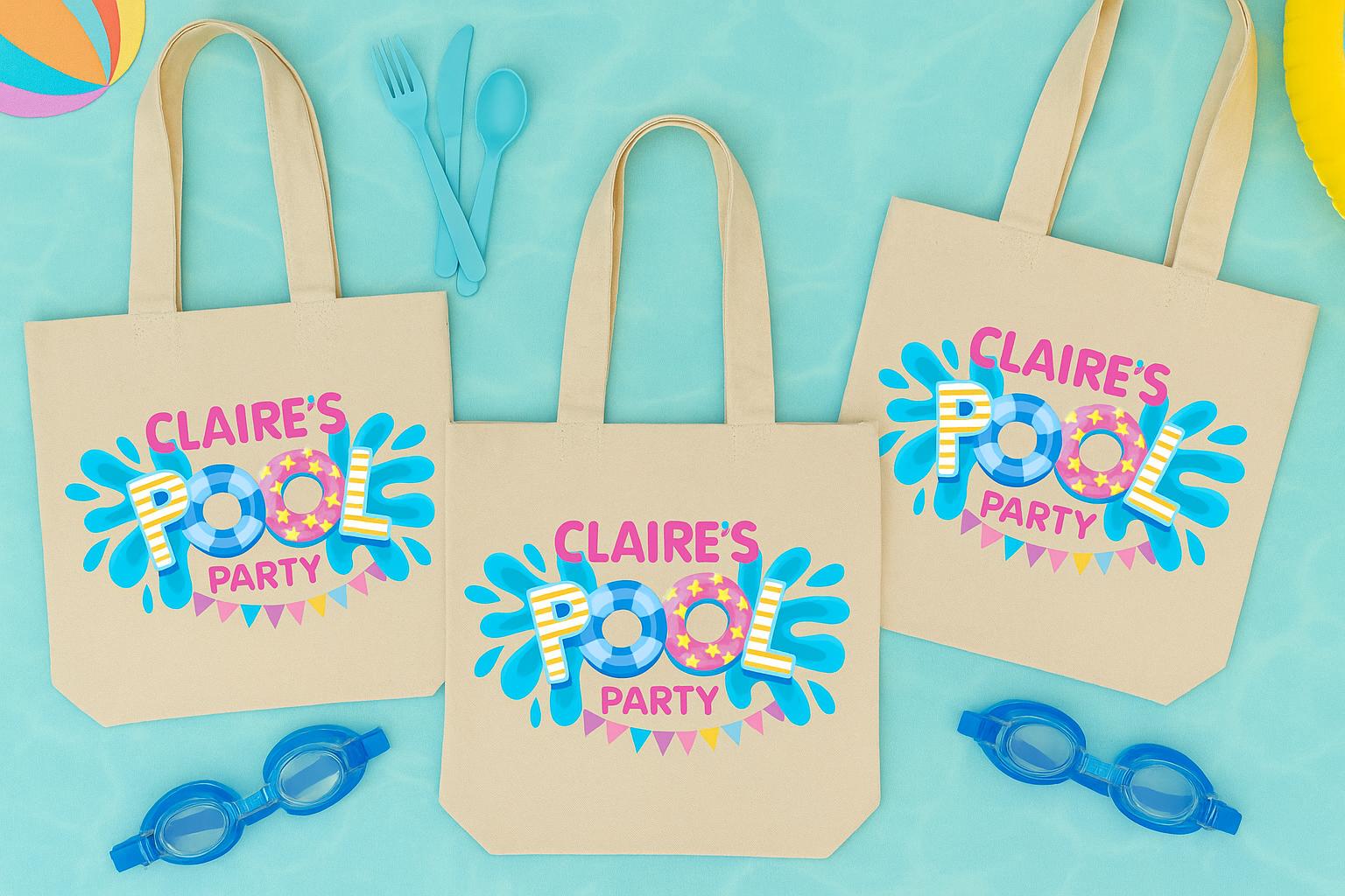 3 Pool Party Gift Bags