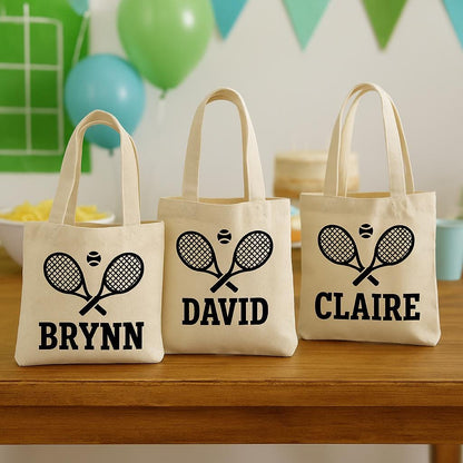 Personalized Tennis Party Favor Bags - Set of Three - Perfect for Tennis Themed Parties!