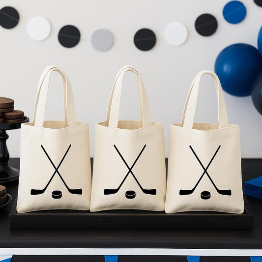 3 Hockey Party Favor Bags