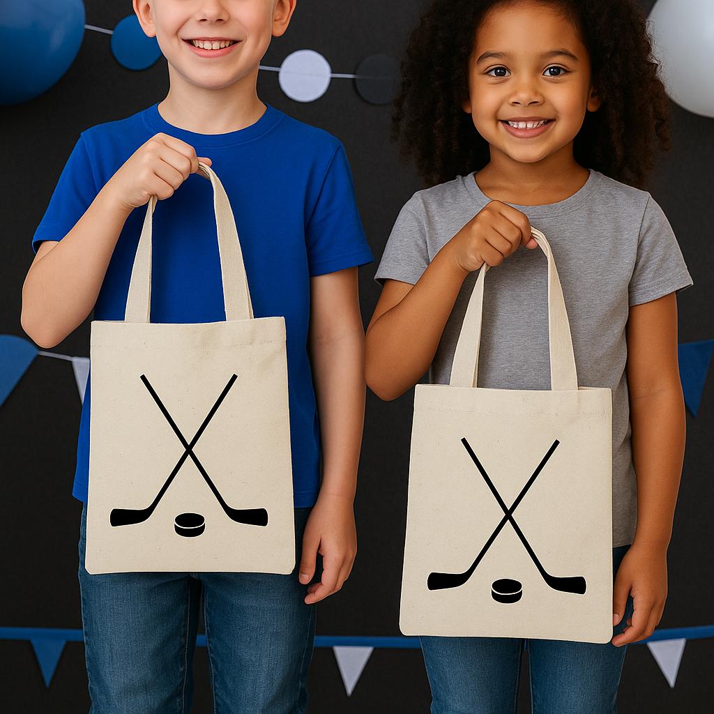 3 Hockey Party Favor Bags