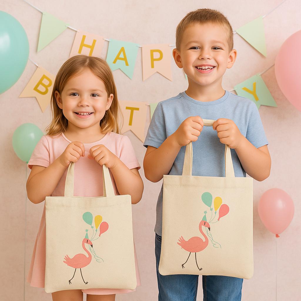 3 Flamingo Party Favor Bags