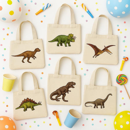 Dinosaur Party Favor Bags - Perfect for Dinosaur Themed Parties & Events - Set of Six