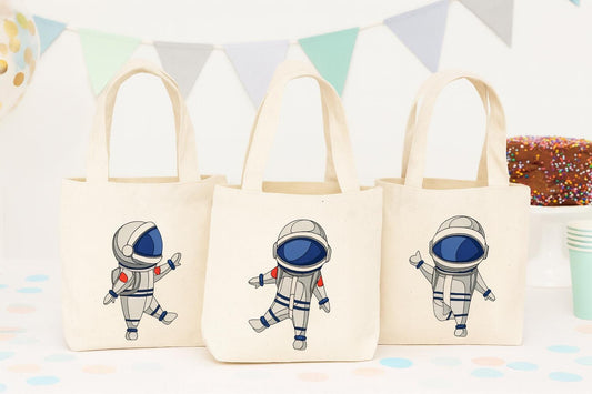 Astronaut Party Favor Bags - Perfect for Astronaut or Space Themed Parties & Events - Set of Three Bags