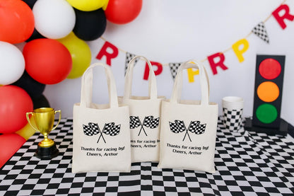Personalized Race Party Favor Bags