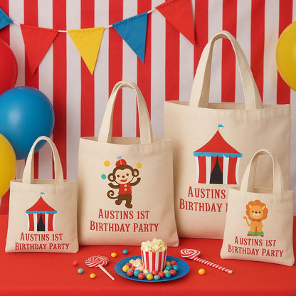 Personalized Circus Favor Bags – Cotton Party Goodie Bags