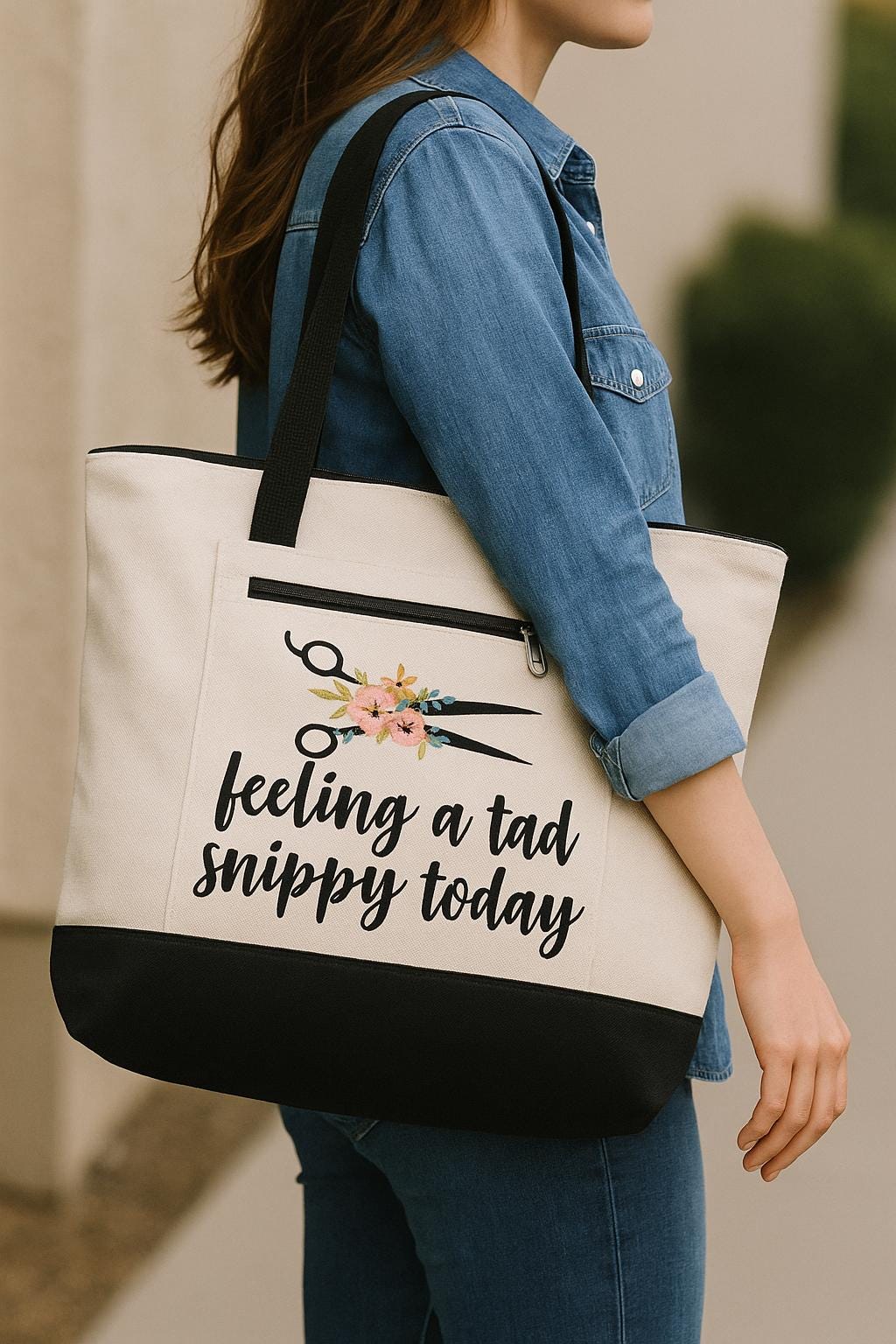 Hairdresser Gift - Feeling a Tad Snippy Today Tote Bag – Funny Stylist Bag