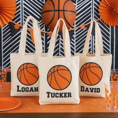 Custom Basketball Party Favor Bags - Perfect for Basketball Parties and Events - Personalized with Player's Names - Sold Individually