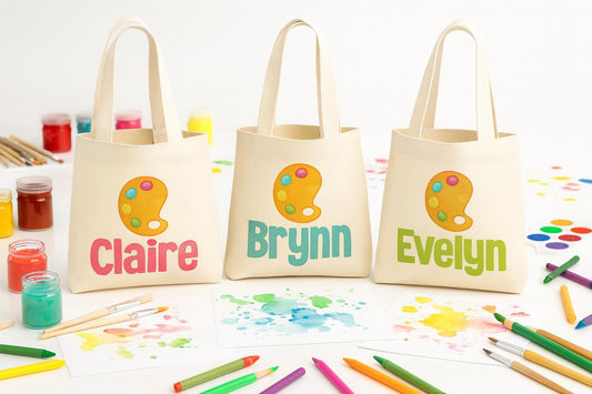 3 Paint Party Favor Bags
