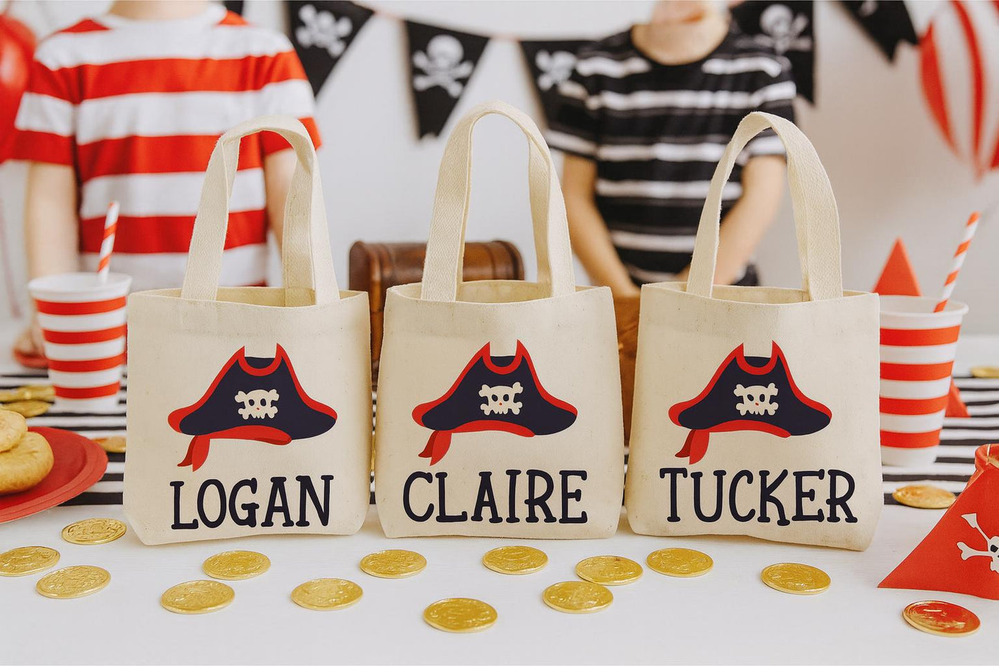 3 Pirate Party Favor Bags