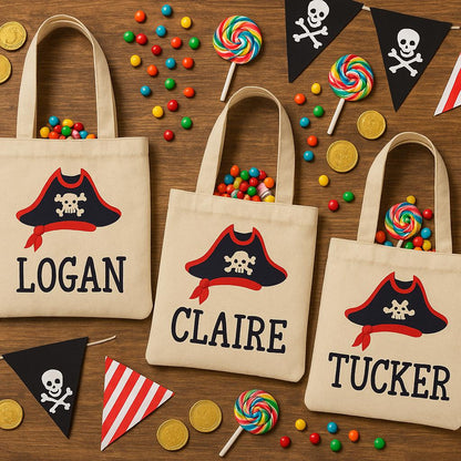3 Pirate Party Favor Bags