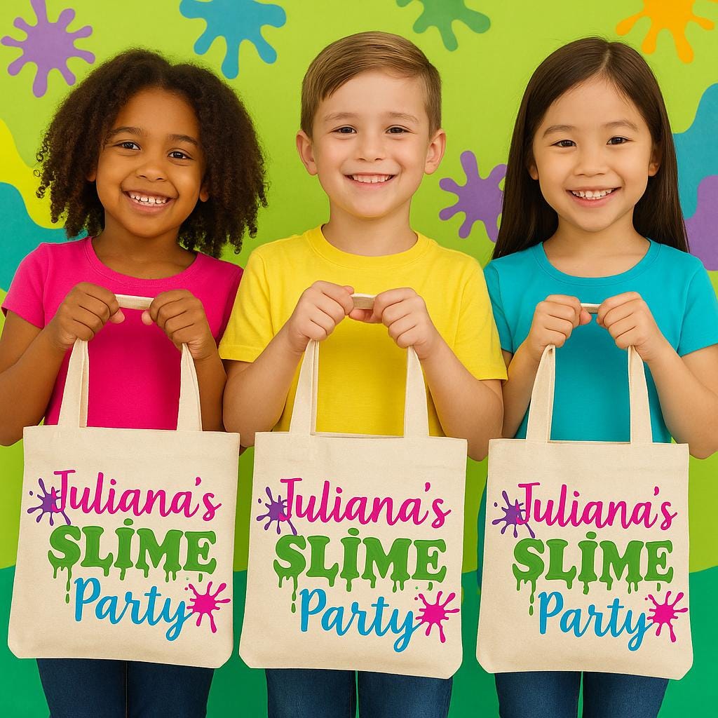 Personalized Slime Party Favor Bags – Cotton Goody Bag