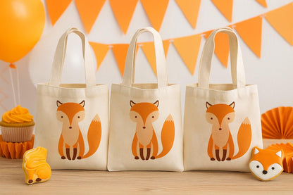 Fox Party Favor Bags - Perfect for Fox or Woodland Themed Parties! - Set of Three
