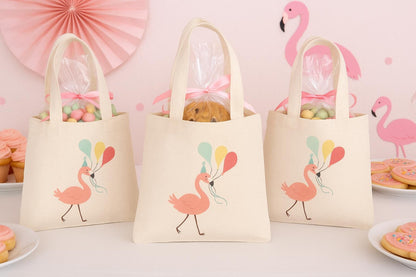 3 Flamingo Party Favor Bags