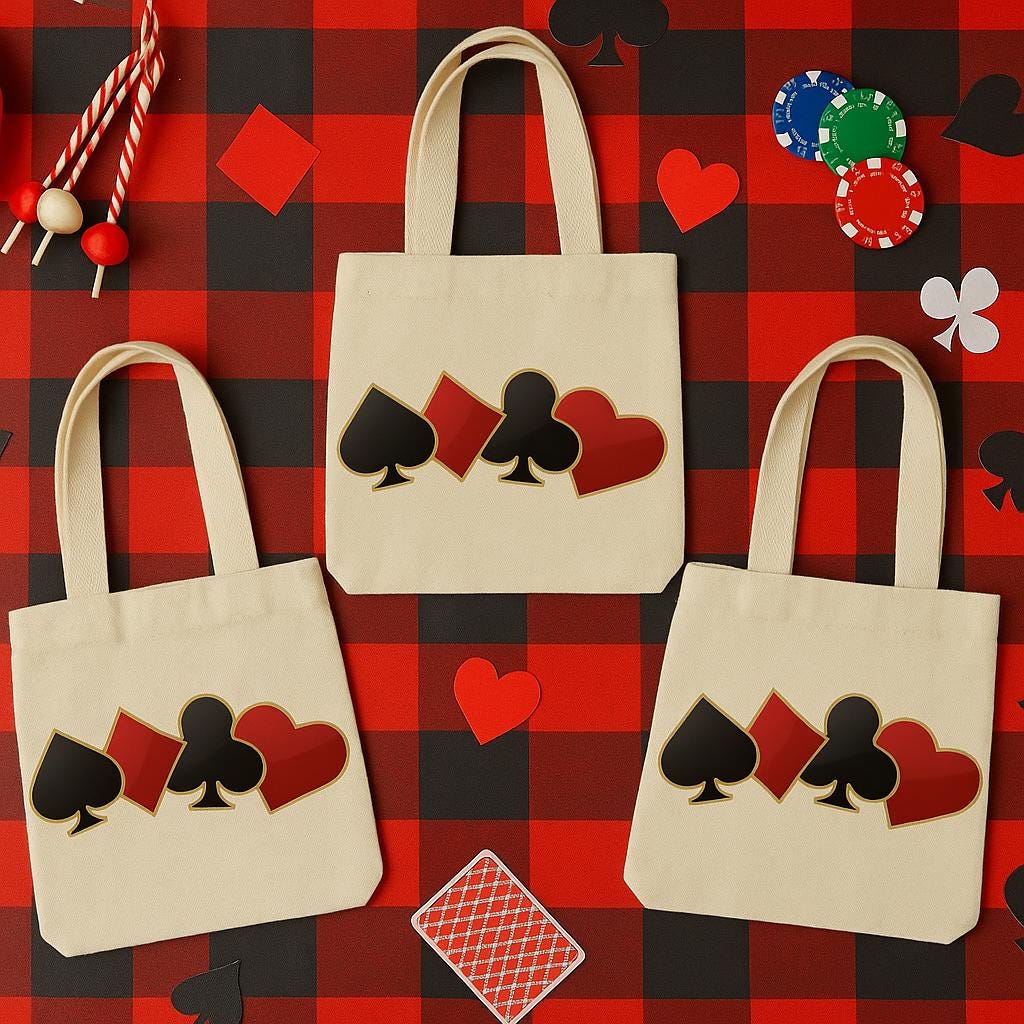 3 Casino Party Favor Bags