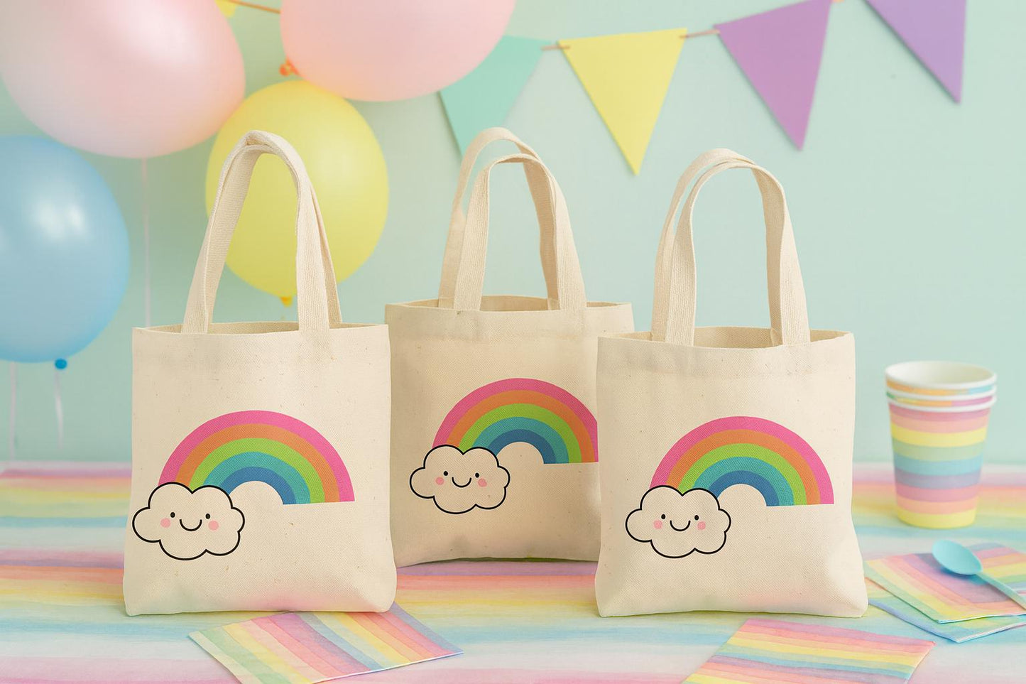 3 Rainbow Treat Bags