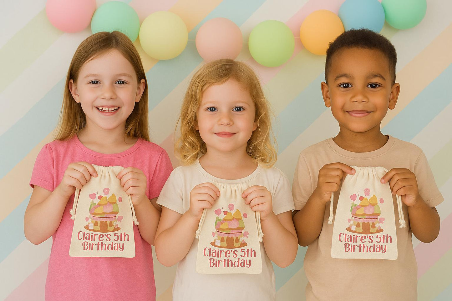 Personalized Candy Favor Bag – Cupcake House, Cotton Birthday Party