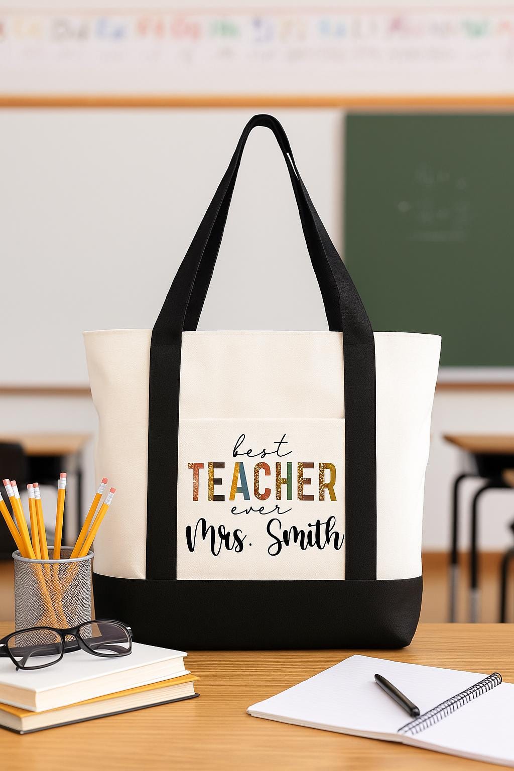 Custom Teacher Tote Bag - Best Teacher Ever
