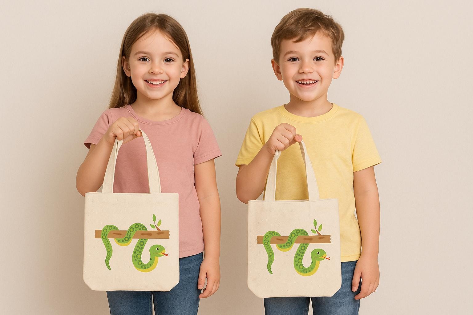 Snake Party Favor Bags - Perfect for Snake or Jungle Themed Parties & Events - Set of Three Bags