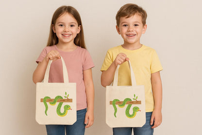 Snake Party Favor Bags - Perfect for Snake or Jungle Themed Parties & Events - Set of Three Bags