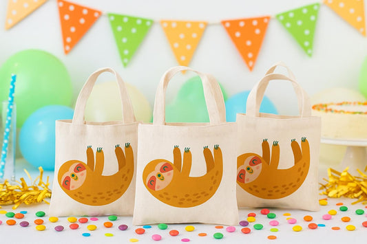 Sloth Party Favor Bags - Set of Three Bags