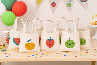 Fruit Party Favor Bags - Perfect for Fruit Themed Parties! - Set of Six Bags