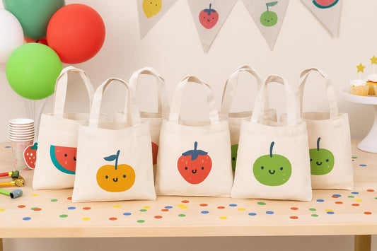 Fruit Party Favor Bags - Perfect for Fruit Themed Parties! - Set of Six Bags