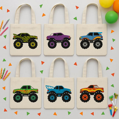 Monster Truck Party Favor Bags - Perfect for Monster Tuck Parties! - Set of Six Bags