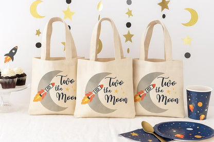 Two The Moon Party Favor Bags - Set of Three Bags