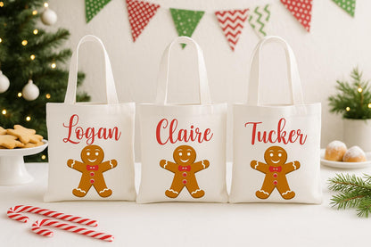 Custom Christmas Party Favor Bags - Set of Three Bags