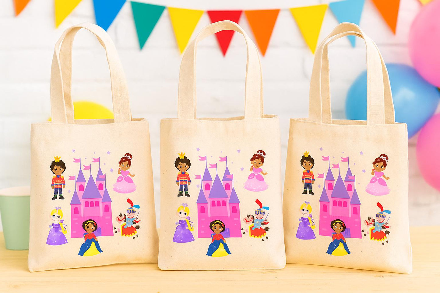 Prince & Princess Castle Party Favor Bags - Sold Individually