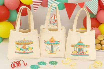 Carnival Party Favor Bags - Set of Three Bags