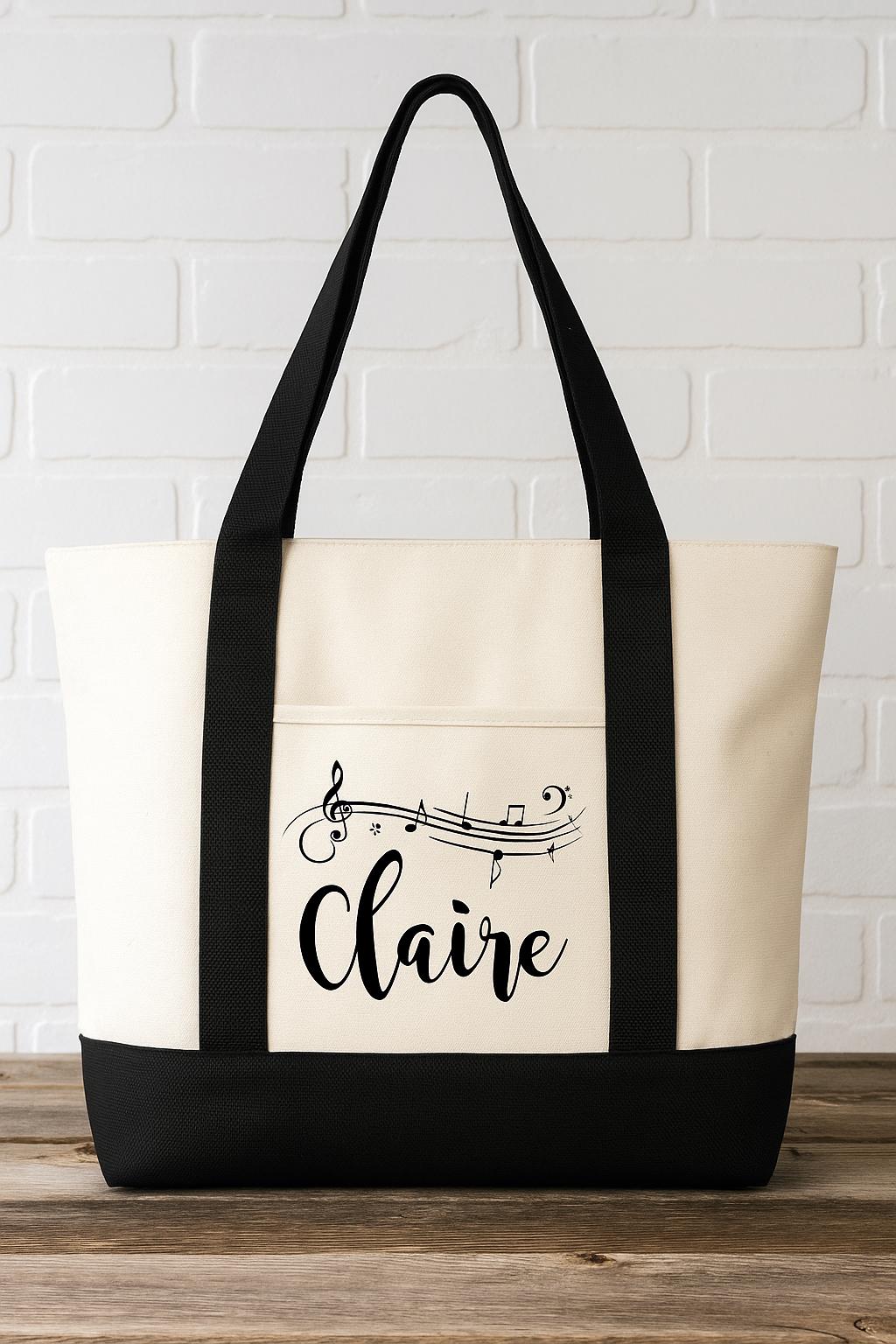 Musician Gift - Personalized Music Tote Bag