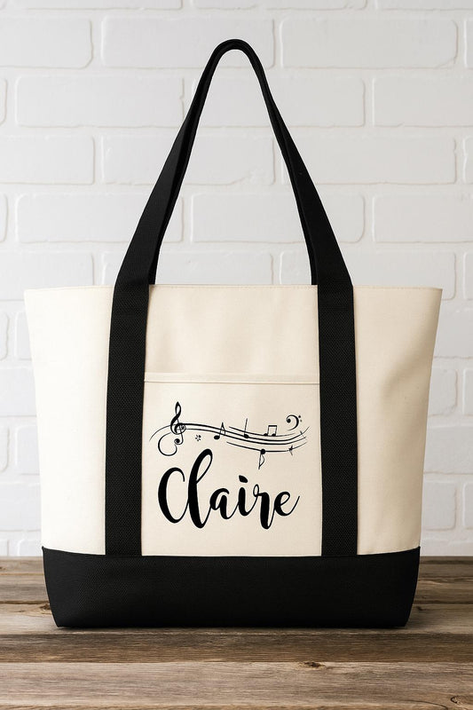 Musician Gift - Personalized Music Tote Bag