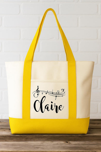 Musician Gift - Personalized Music Tote Bag