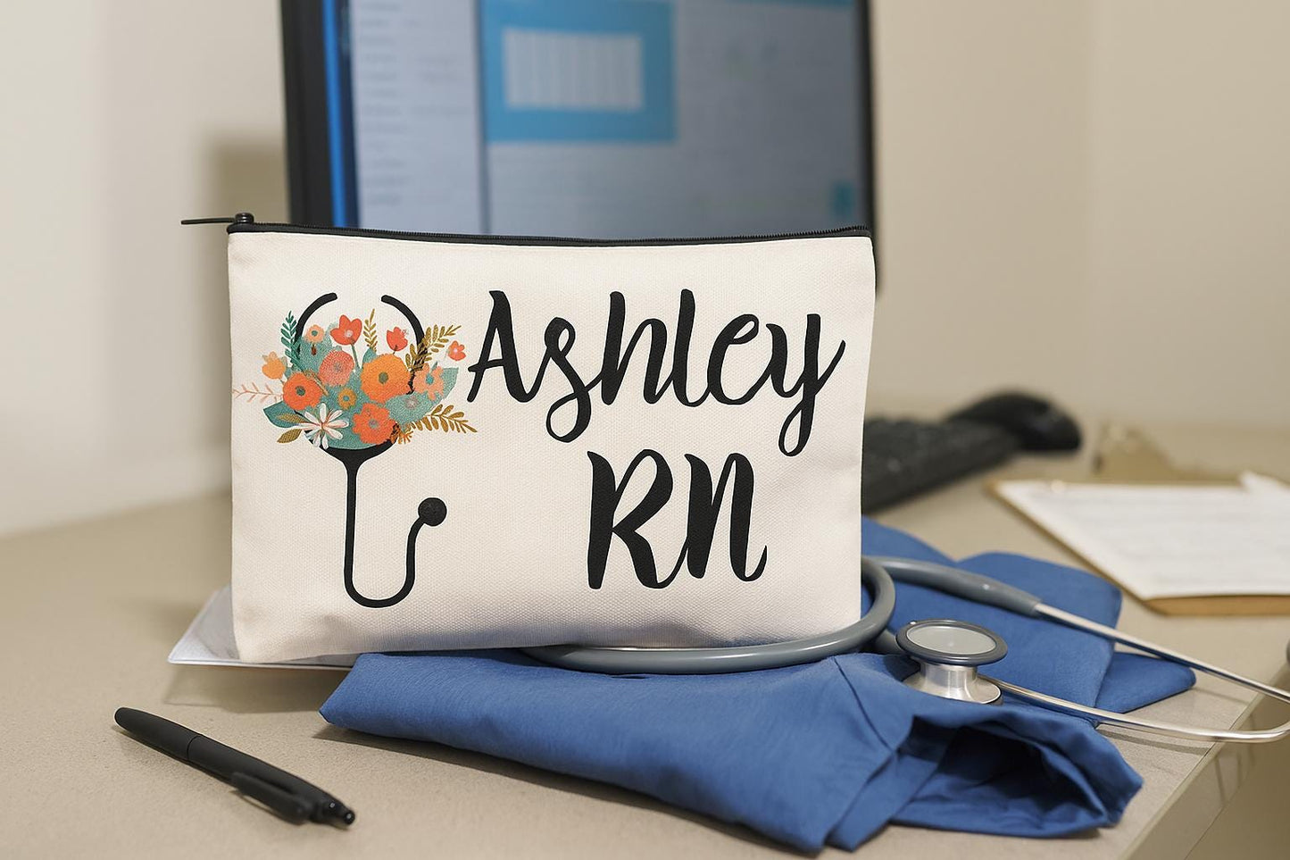 Custom Nurse Cosmetic Bag