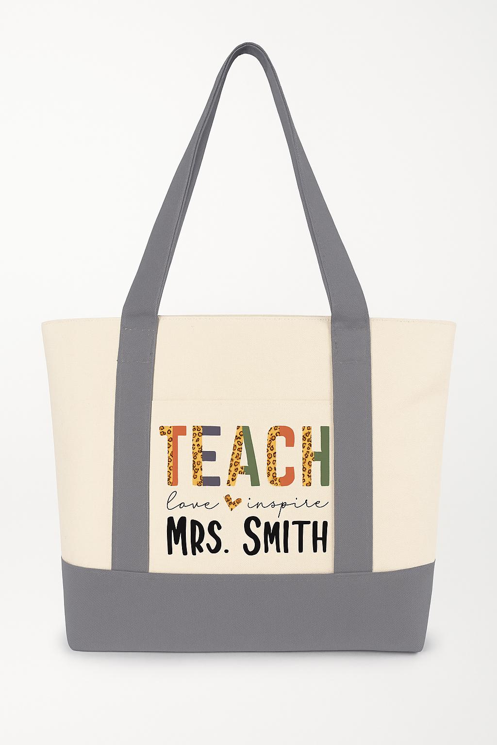 Personalized Teacher Tote Bag - Teacher Gift