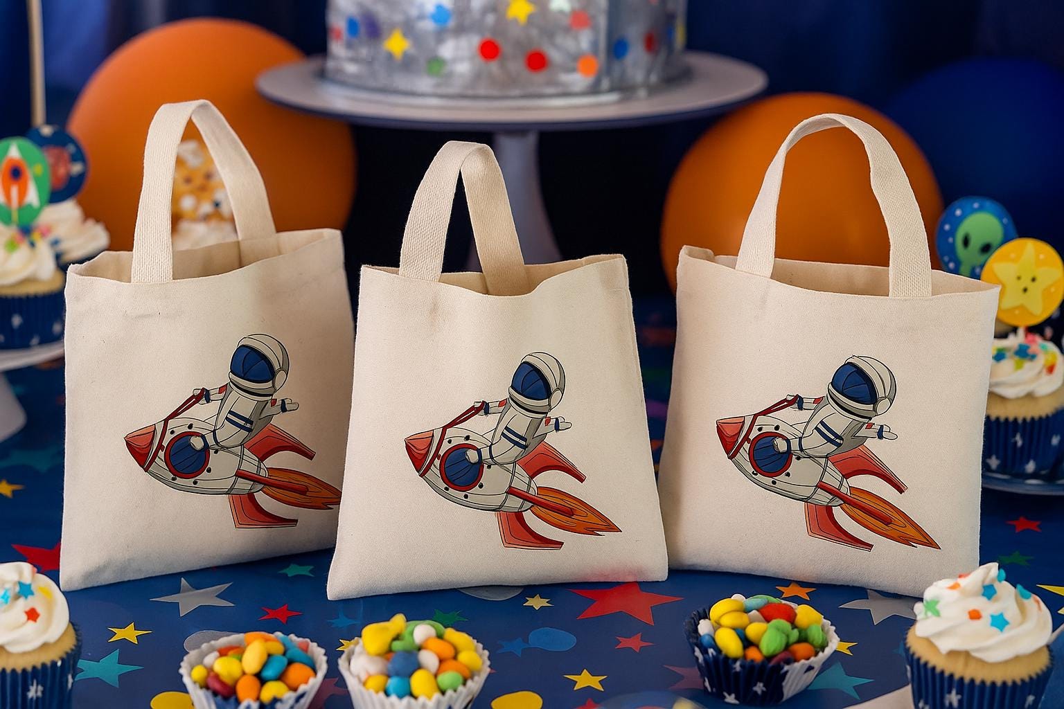 Astronaut Party Favor Bags - Set of Three Bags