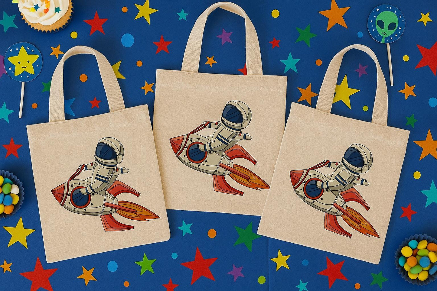 Astronaut Party Favor Bags - Set of Three Bags