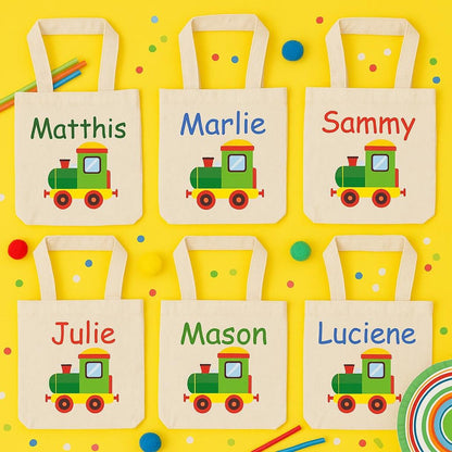 Custom Train Party Favor Bags - Set of Six Bags