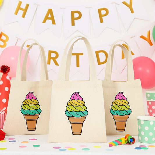 Ice Cream Party Favor Bags - Set of Three Bags