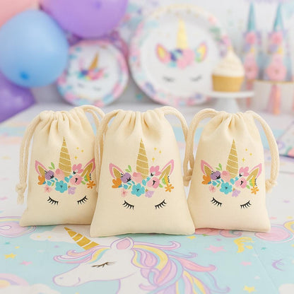 Unicorn Party Favor Bags - Perfect for Unicorn Themed Parties & Events! - Drawstring Bags - Sold Individually