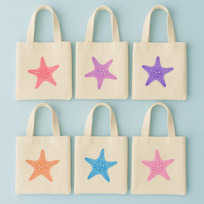 Starfish Party Favor Bags - Set of Six Bags